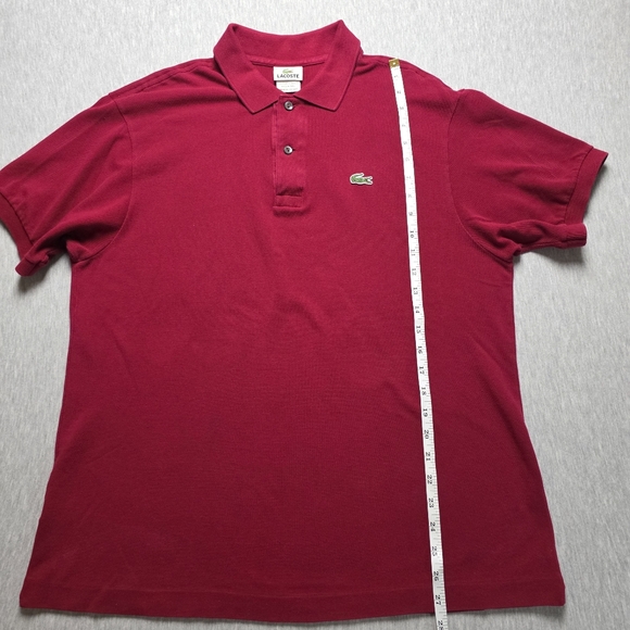 Lacoste Men's Burgundy Polo Shirt Size 6 - Picture 3 of 5